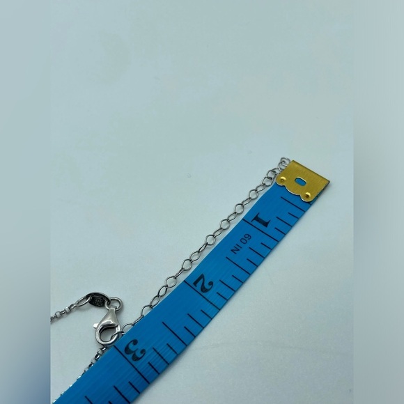 DYADEMA Sterling Silver Minimalist Curved Bar Chain 12” - 15” Adjustable - Picture 6 of 6